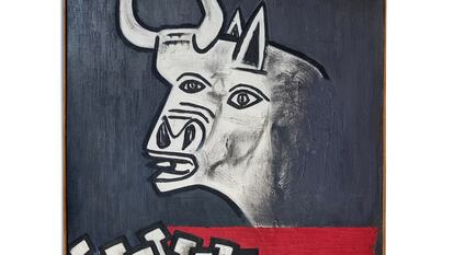 Boceto para el cartel de la Feria del Toro de Pamplona de los Sanfermines de 1974.