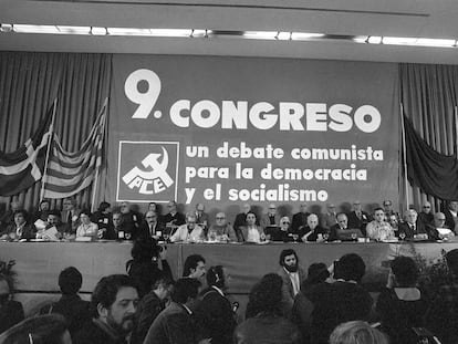 IX Congreso del partido Comunista, en Madrid en abril de 1978.