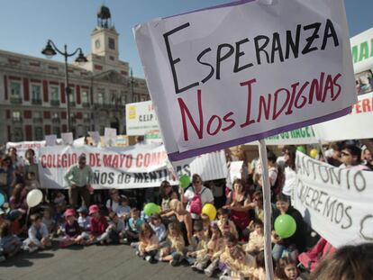 Indignados en la Puerta del Sol