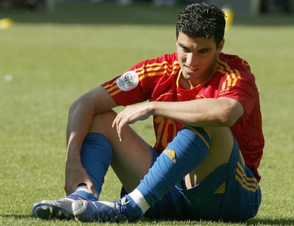 Reyes disputó un Mundial, el de Alemania 2006. Esta imagen pertenece al encuentro que la selección española ganó a Arabia Saudí (1-0) en Kaiserslautern, encuadrado en el grupo H del torneo.