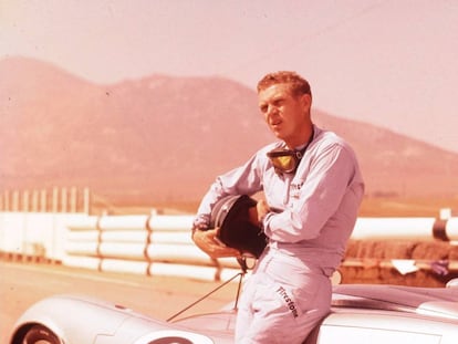 Steve McQueen durante el rodaje de Le Mans, de Lee H. Katzin, en 1971.