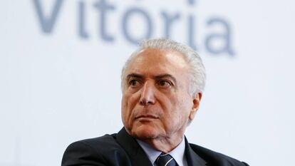 Michel Temer, em um ato na quinta-feira passada em Vitória do Espírito Santo