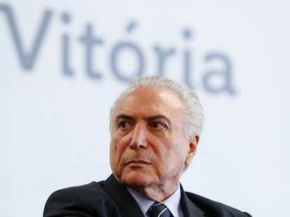 Michel Temer, em um ato na quinta-feira passada em Vitória do Espírito Santo