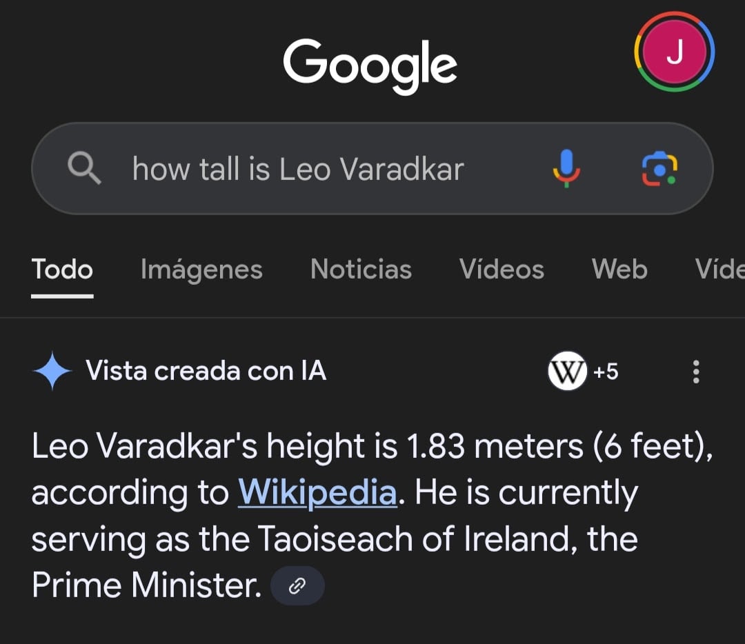 Pantallazo de una búsqueda en Google con información incorrecta, hecha el 10 de junio por el autor.