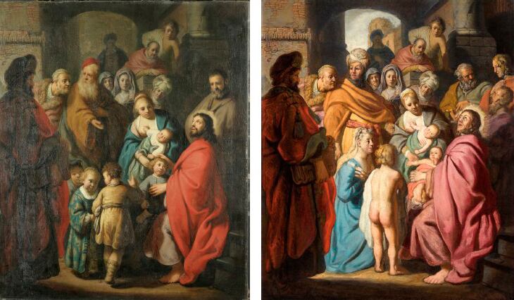 La restauración de un cuadro de Rembrandt revela su verdadera mano... y que alguien eliminó el turbante de una de las figuras