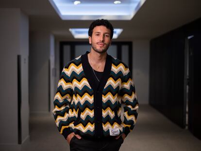 El cantante colombiano Sebastian Yatra, fotografiado en el hotel ME Meliá de Madrid.