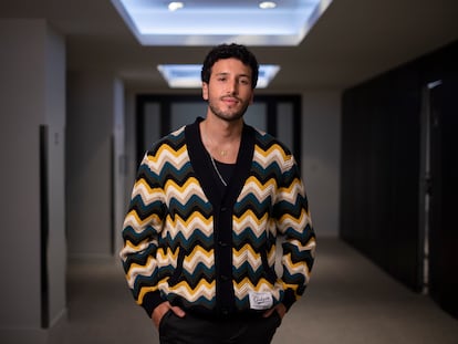 El cantante colombiano Sebastian Yatra, fotografiado en el hotel ME Meliá de Madrid.