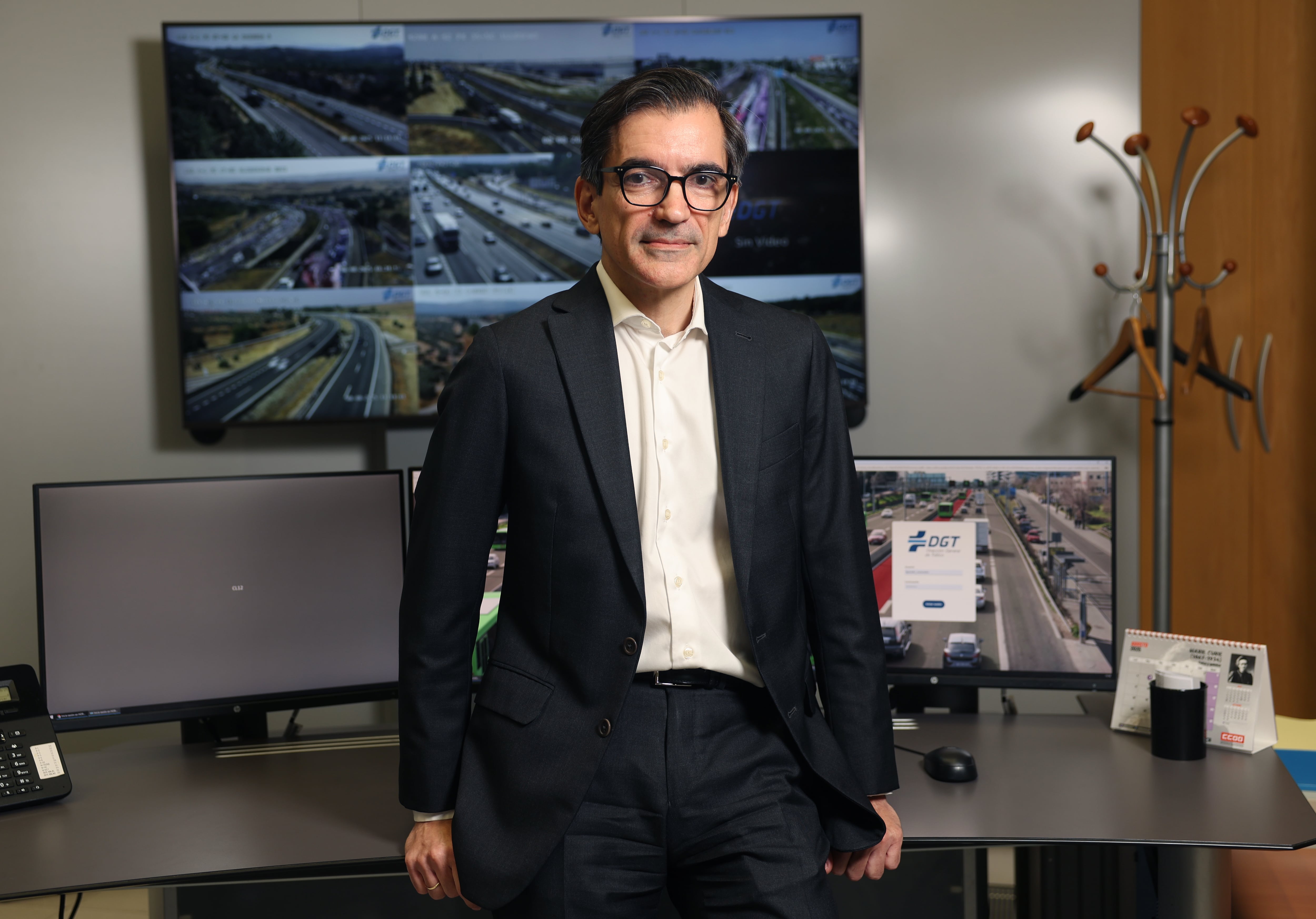 El director del Observatorio Nacional de Seguridad Vial de la DGT, Álvaro Gómez Méndez, en la sede del organismo en Madrid, el día 8.