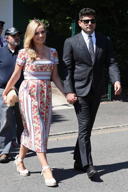 La mezzosoprano Katherine Jenkins junto a su marido Andrew Levitas tampoco quisieron faltar a la emocionante final.