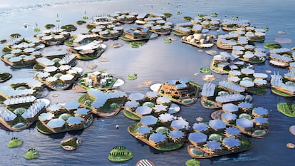 Imagen del prototipo de la ciudad flotante de Busan.