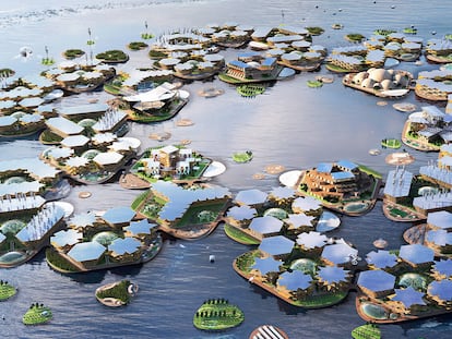 Imagen del prototipo de la ciudad flotante de Busan.