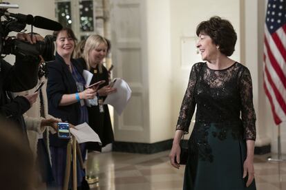 A la cena también asistieron algunos representantes del ala republicana, como la senadora Susan Collins.