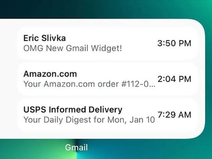 Llega un nuevo 'widget' a Gmail para iPhone.