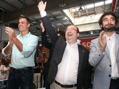 Pedro S&aacute;nchez y Miquel Iceta en Tarragona. 