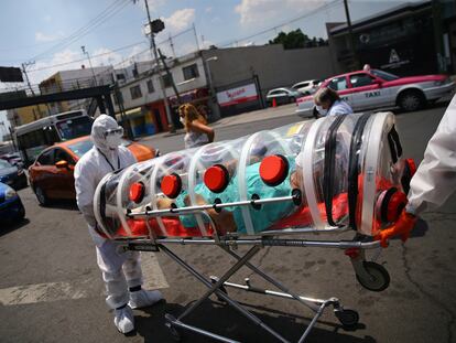 Luis, de 62 años, un paciente de coronavirus, en Ciudad de México.