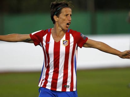 Sonia Bermúdez, em um jogo pelo Atlético.