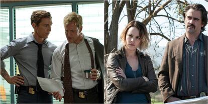 Fotogramas de la primera y segunda temporada de 'True Detective'.