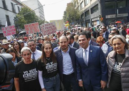 oposicion protesta contra la reforma judicial