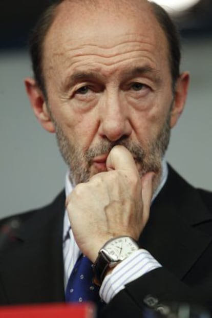 El candidato del PSOE a la Presidencia del Gobierno, Alfredo Pérez Rubalcaba.