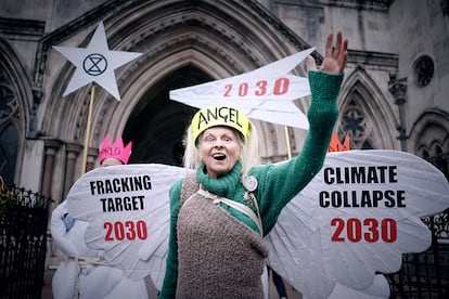 Vivienne Westwood contra el 'fracking' el 18 de diciembre en Londres.