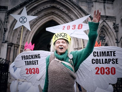 Vivienne Westwood contra el 'fracking' el 18 de diciembre en Londres.