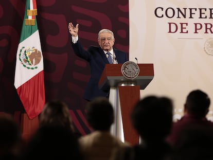 López Obrador en su conferencia matutina del 23 de febrero.