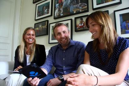 Susan Moody, Colin McElwee y Nadja Borovac, de Worldreader.