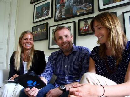 Susan Moody, Colin McElwee y Nadja Borovac, de Worldreader.