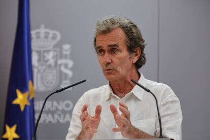 Fernando Simón during Thursday’s press conference. 