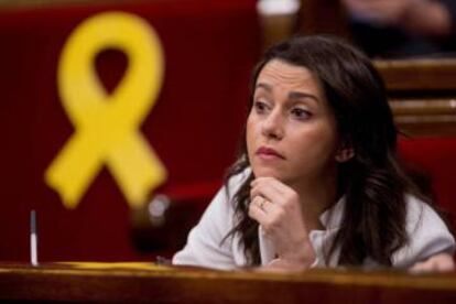 Inés Arrimadas in parliament on Saturday.