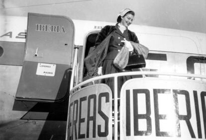 Ava Gardner fue otra de las grandes actrices que ha viajado con los aviones de Iberia.