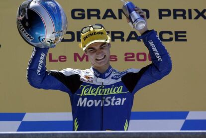 El espa?ol Daniel Pedrosa (Movistar Honda) domin de principio a fin el Gran Premio de Francia de 250 cc que se disput en el circuito de Le Mans, el 16 de mayo de 2004.