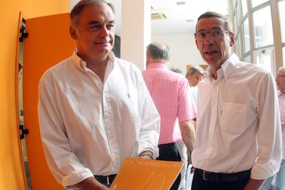 El vicesecretario de comunicación del PP junto a Antonio Clemente, presidente del PPCV