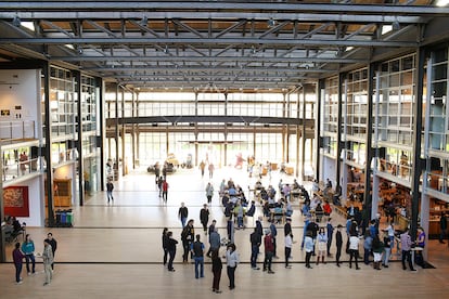 The Steve Jobs Atrium at Pixar’s headquarters in California, in 2023.