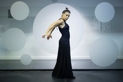La bailaora Rocío Molina, en un ensayo en Sevilla.