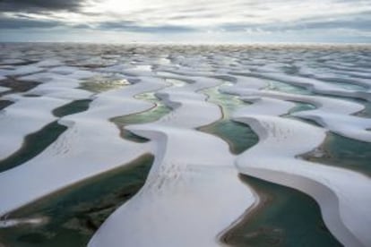 Dunas del parque nacional Lençóis Maranhenses, en Brasil.