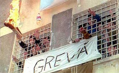 Motín en una cárcel de Rumania en 1997 para protestar contra la situación de las prisiones.