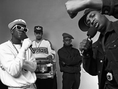 La banda de hip hop Public Enemy, en una imagen de mayo de 1987. 
 