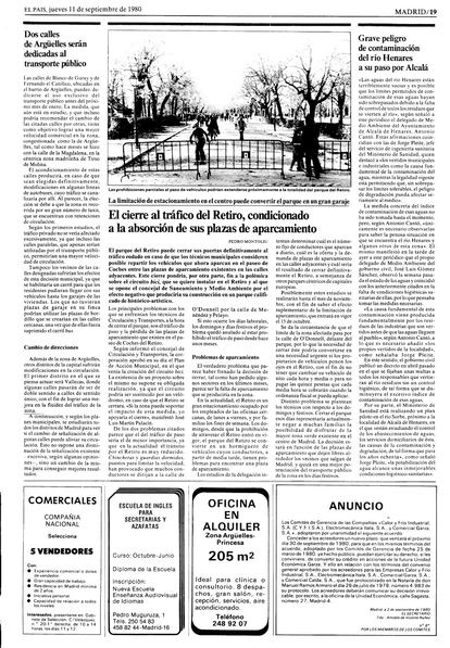 Artículo de El País, 11 de septiembre de 1980, del periodista Pedro Montoliu.