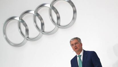 El expresidente de Audi, Rupert Stadler, durante una conferencia de prensa en Ingolstadt (Alemania) el pasado año.