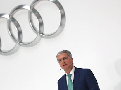 El expresidente de Audi, Rupert Stadler, durante una conferencia de prensa en Ingolstadt (Alemania) el pasado año.