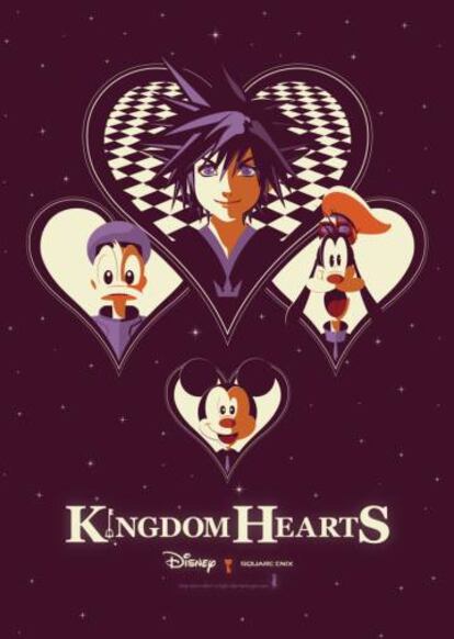 Póster 'fan-art' de Kingdom Hearts.