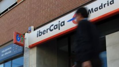 Una sucursal de Ibercaja en Madrid