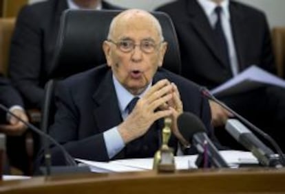 El presidente de la República italiana, Giorgio Napolitano.