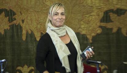 La alcaldesa de Alicante, Sonia Castedo, en el pleno en que se votaba excluir a imputados de las listas electorales. 
