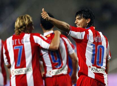 Agüero celebra su gol ante el Espanyol