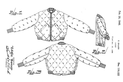Patente del primer plumas de Eddie Bauer.
