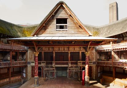 El teatro Shakespeare’s Globe, una réplica del escenario donde se representaban las obras de Shakespeare, en Londres.