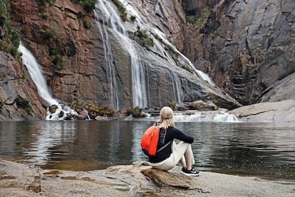 La cascada de Ézaro, en el municipio de Dumbría (A Coruña).