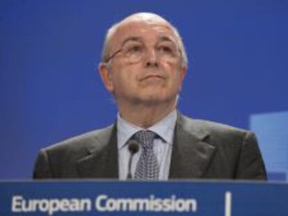 El vicepresidente de la CE y comisario de Competencia español, Joaquín Almunia.